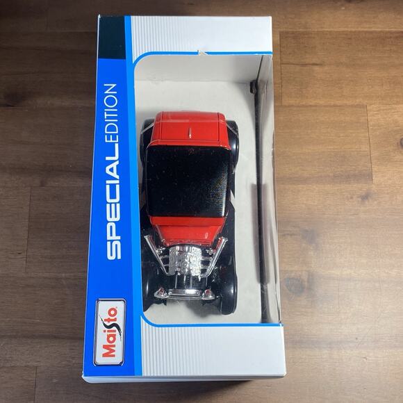 Maisto 1929 FORD MODEL A Coupe Hot Rod Red 1:24 Scale Diecast Car - Picture 5 of 8